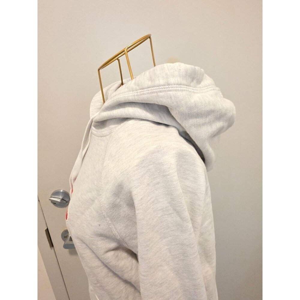 Roots Women's Hoodie Sweatshirt Light Gray Small Drawstring - Picture 6 of 16